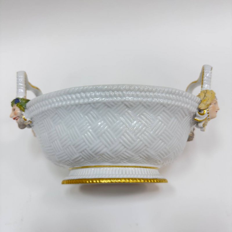Овальная чаша-корзиночка Meissen  период Knauff Schwerter(1850-1924)