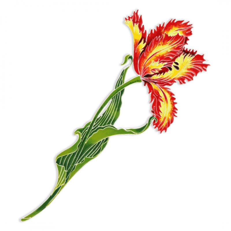 «ГЕРБАРИЙ ТАТЬЯНЫ ПОЛЯКОВОЙ» Брошь «Елагинский тюльпан» 925