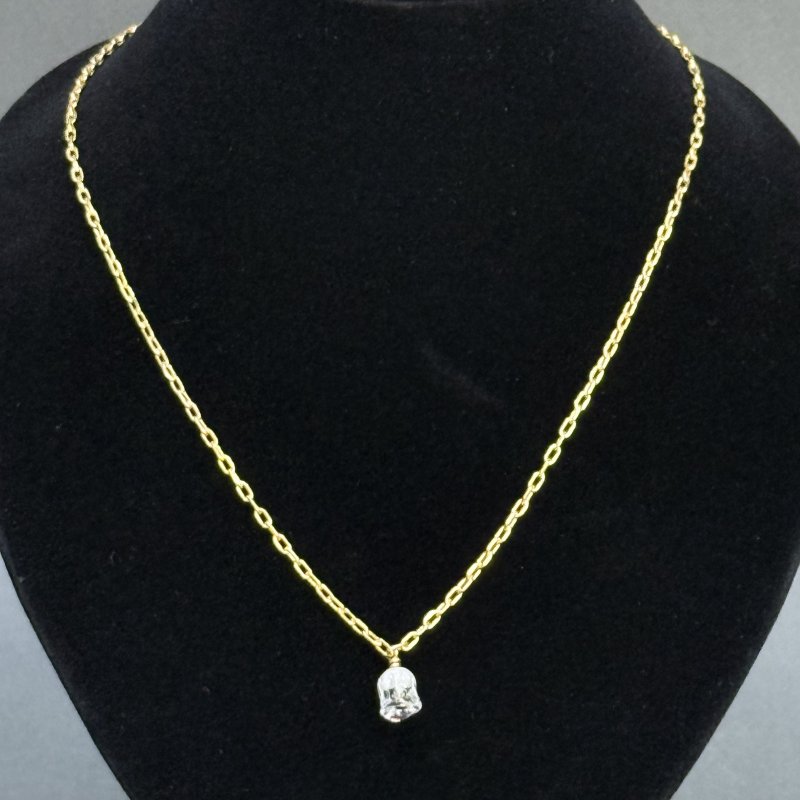 Подвеска в виде ландыша прозрачный хрусталь серебро 925 пр золочение Франция 2024-2025 г 