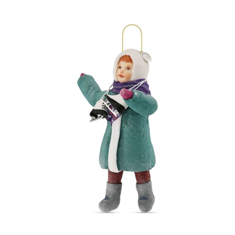 Елочная игрушка «Ирочка с коньками»