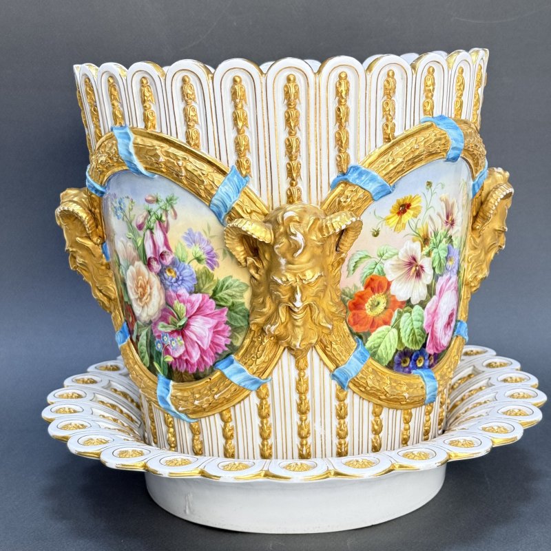 Кашпо с поддоном ИФЗ период АII ( 1855-1881 ) Императорская Россия 1850-1860 гг (к)