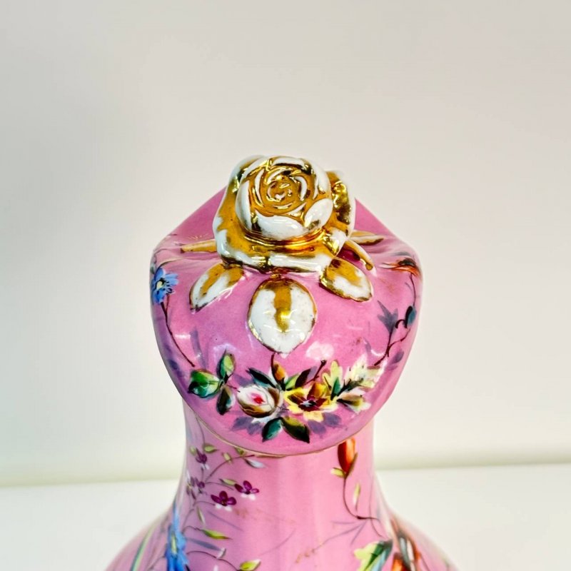 Старинный кувшин с крышкой для воды и умывания Франция