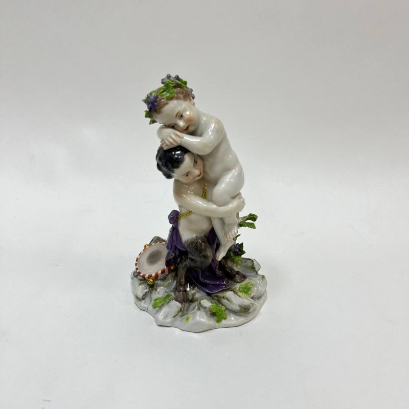 Статуэтка Фавн с путти Meissen 1870-90г