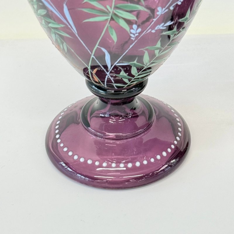 Пара ваз из художественного аметистового стекла Moser