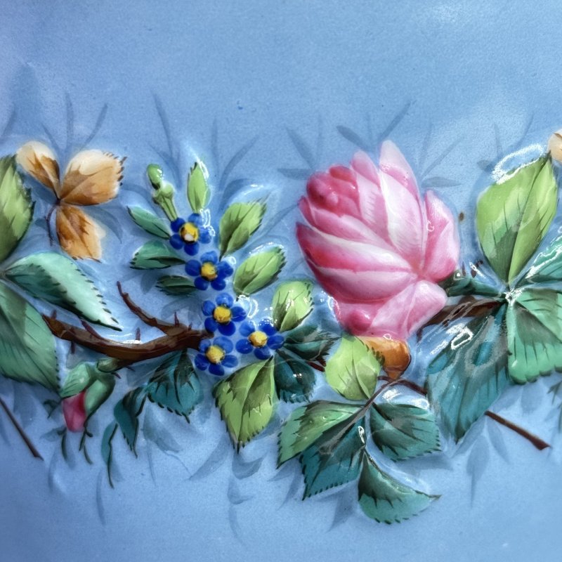 Большая редкая чайница фабрики М.С. Кузнецова в Дулево