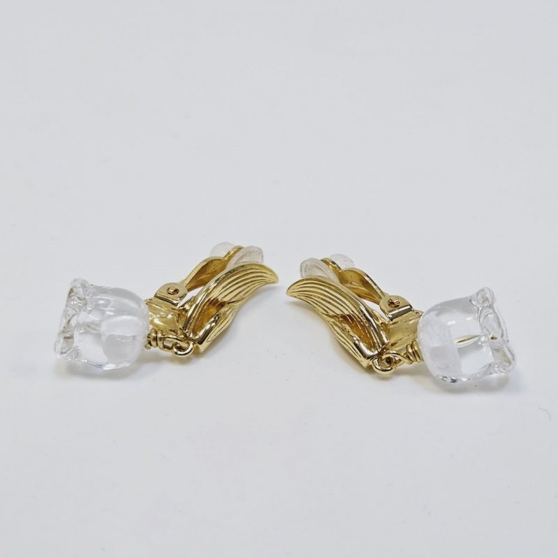 Клипсы Lalique Ландыши золото