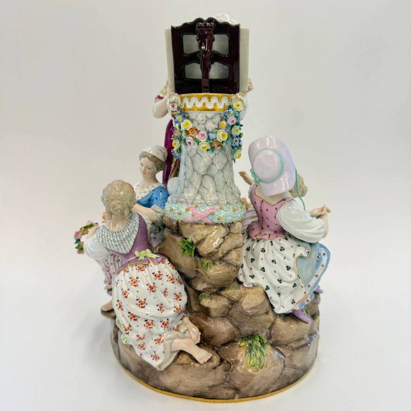 Скульптурная группа Уроки любви Meissen 1850 гг