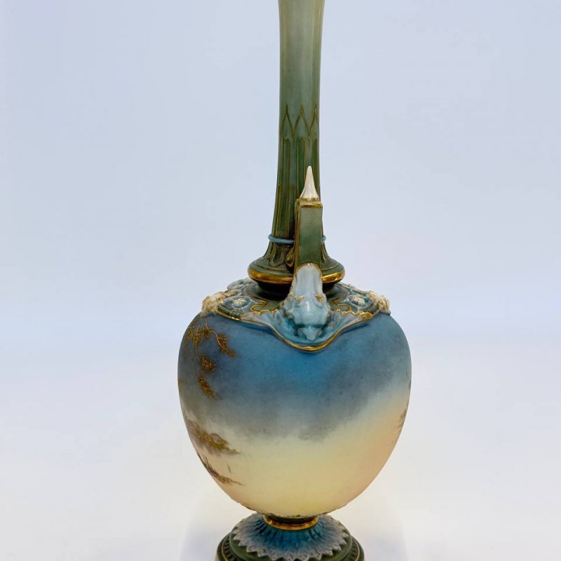 Большая пейзажная ваза Royal Worcester