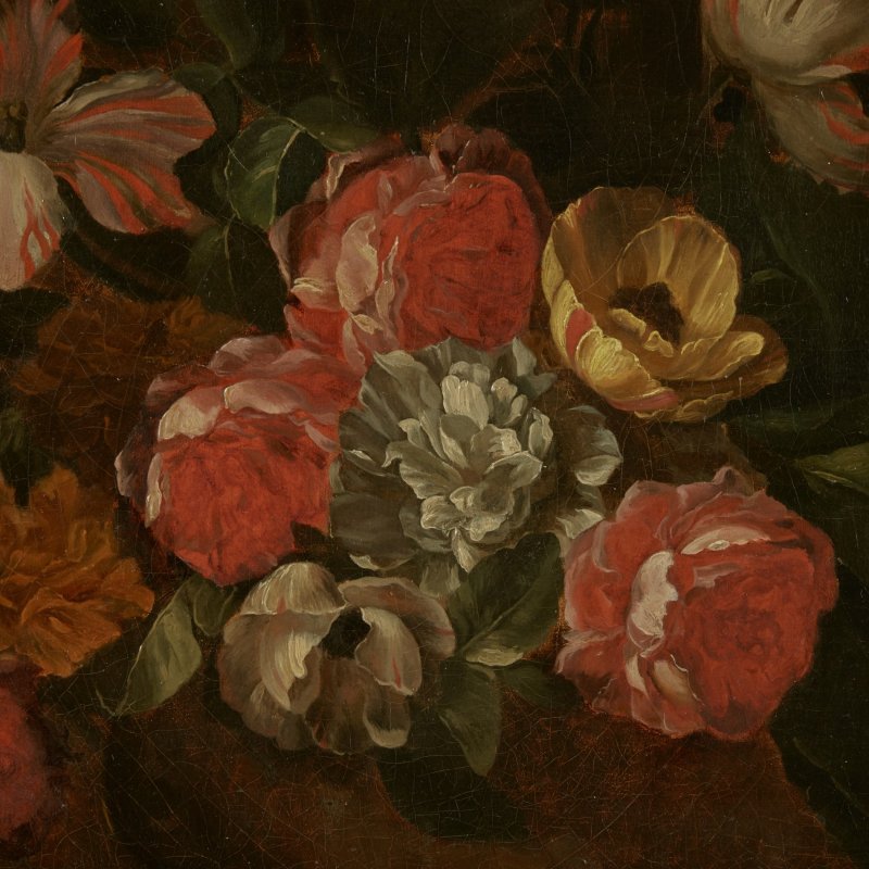 Картина Натюрморт с красными цветами