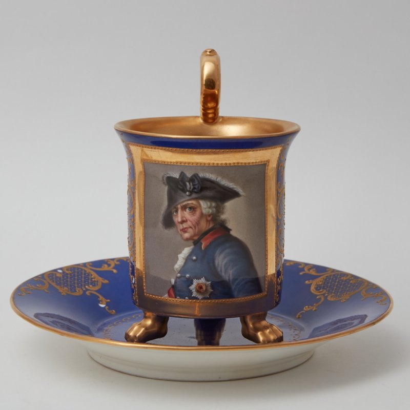 Чашка с блюдцем KPM Портрет Фридриха Великого