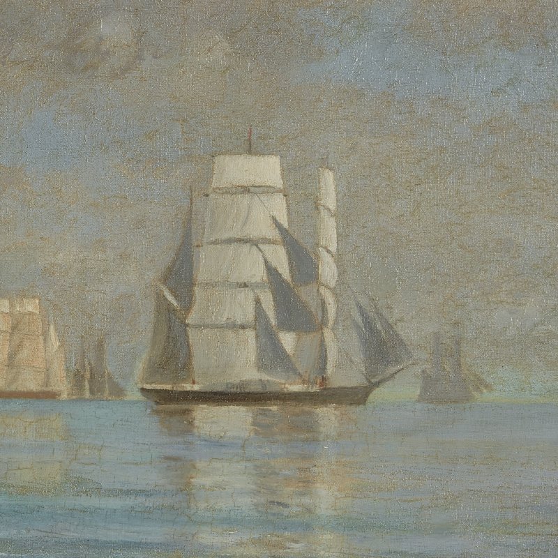Картина Джона Зи Парусные корабли на рейде