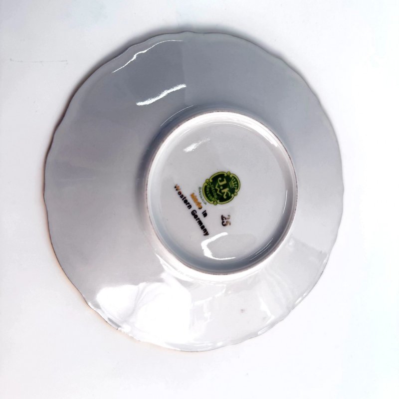 Фарфоровая чашка с блюдцем. J.K. Decor Carlsbad Bavaria. Германия. 1950-е–1970-е годы