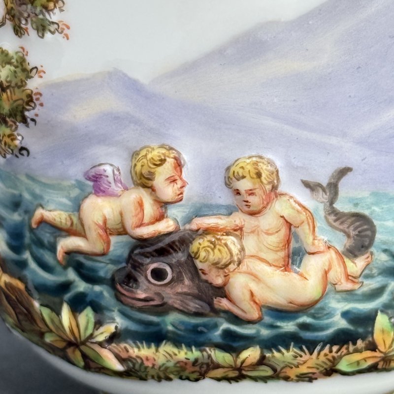 Сервиз тет-а-тет Майсен в стиле Capodimonte Германия 1865 (к)