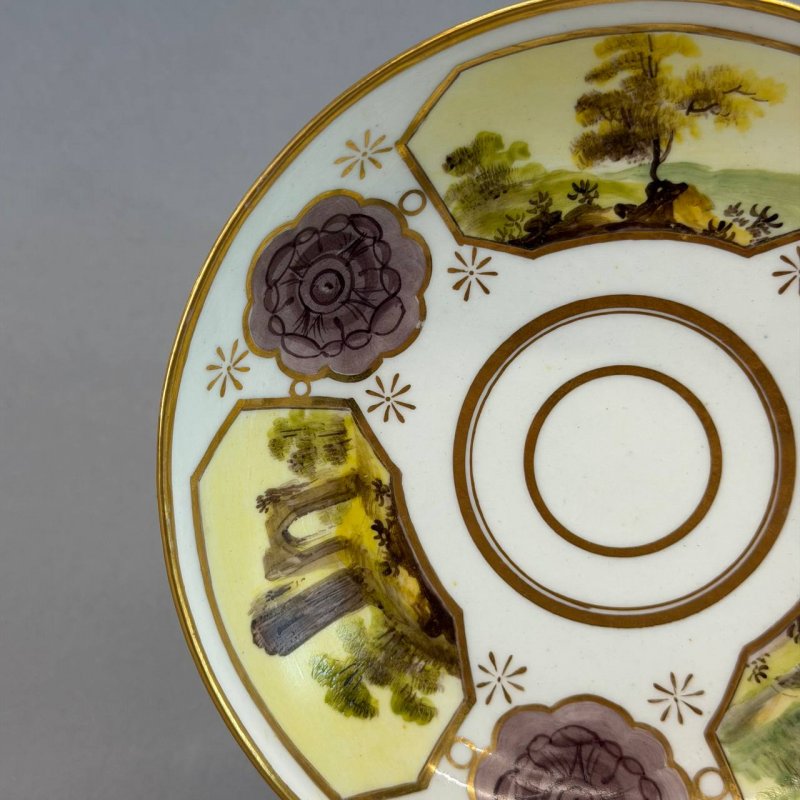 Антикварная чайная пара Spode 1820е г