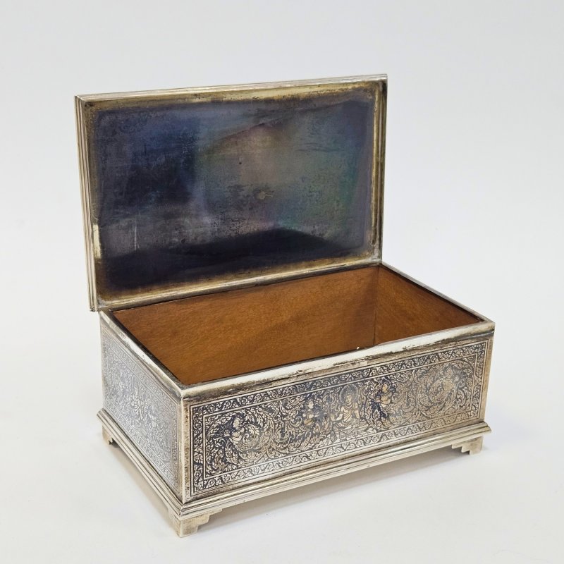 Персидская серебряная коробка для сигарет NIELLO