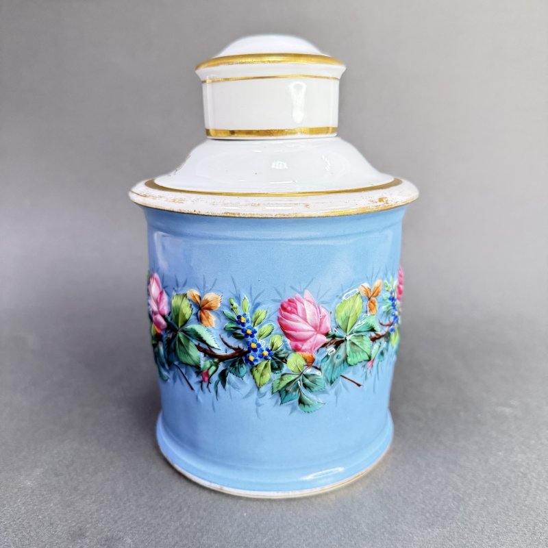 Большая редкая чайница фабрики М.С. Кузнецова в Дулево