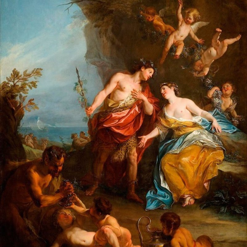 Скульптурная группа Дионис и Ариадна Франция Эдме Самсон 1900 гг