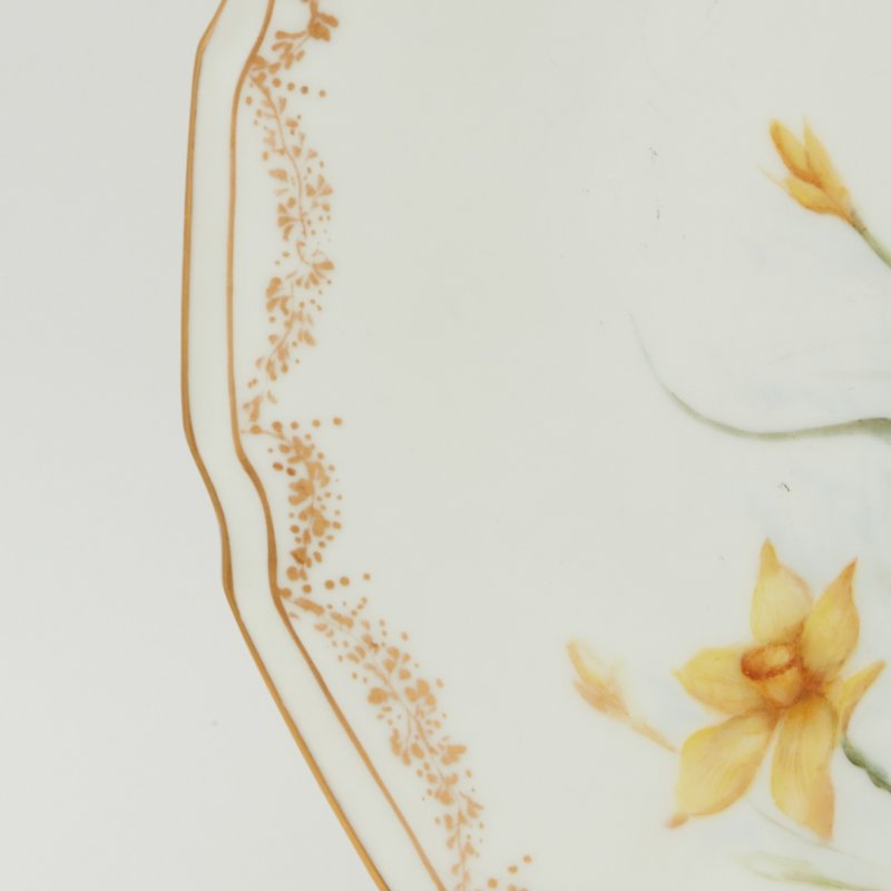 Тарелка с рукописными цветами Limoges