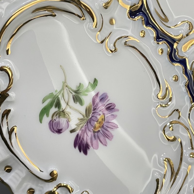 Блюдо с кобальтовым крытьем Meissen