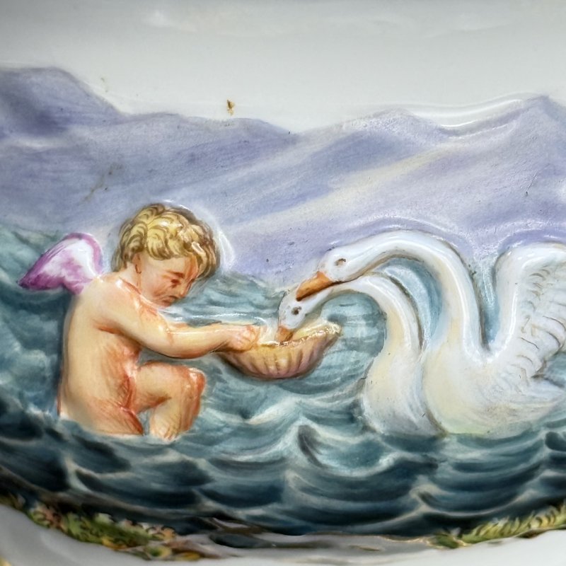 Сервиз тет-а-тет Майсен в стиле Capodimonte Германия 1865 (к)