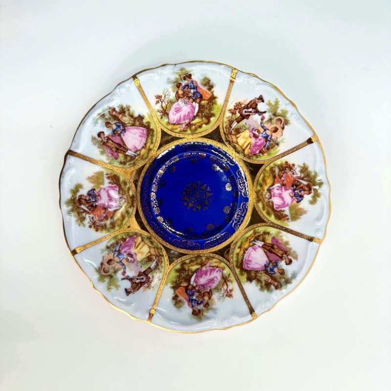 Фарфоровая чашка с блюдцем. J.K. Decor Carlsbad Bavaria. Германия. 1950-е–1970-е годы (д)