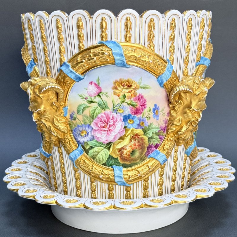 Кашпо с поддоном ИФЗ период АII ( 1855-1881 ) Императорская Россия 1850-1860 гг (к)