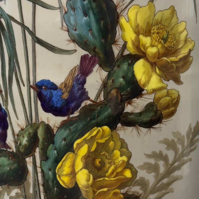 Огромная старинная ваза ИФЗ. Роспись Красовский? Период АлександраIII