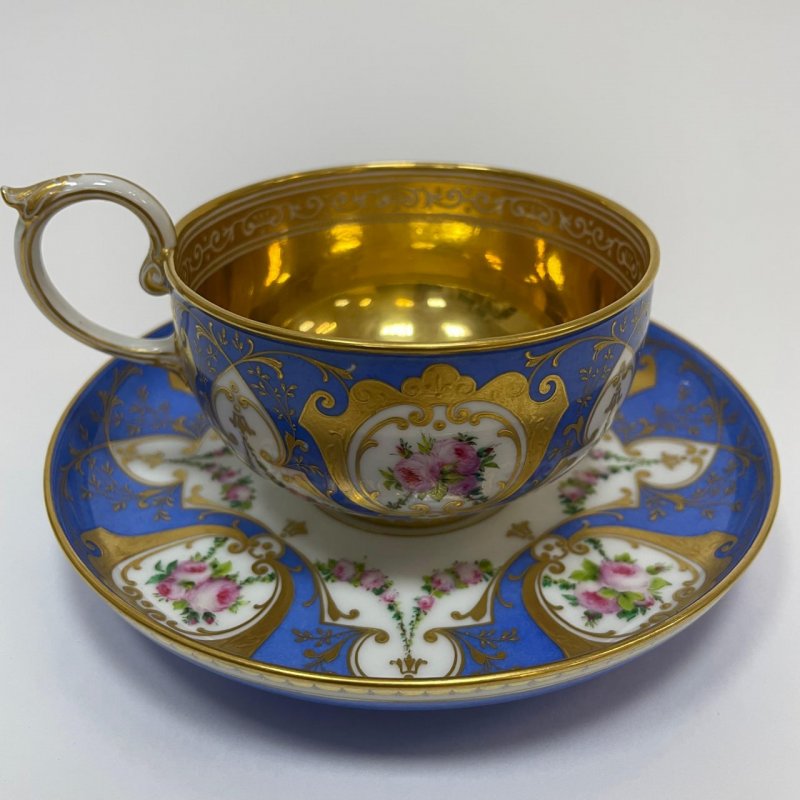 Чашка с блюдцем Sevres 1860г