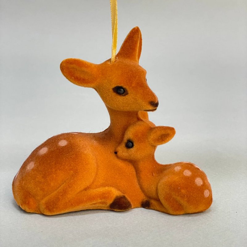 Елочная игрушка Олененок и мама