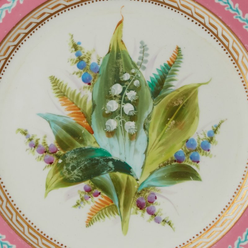 Тарелка Роспись цветы Англия середина 19 в.