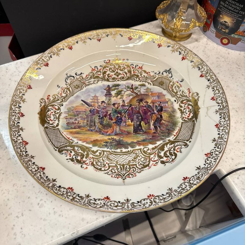 Большое коллекционное блюдо Meissen 1814 год