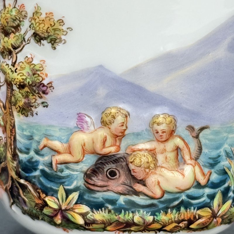 Сервиз тет-а-тет Майсен в стиле Capodimonte Германия 1865 (к)