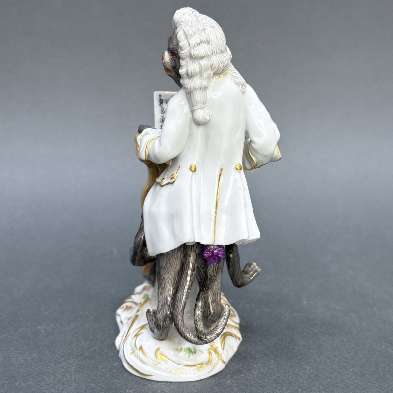 Статуэтка Обезьяна с клавесином верхом на обезьяне №19 в серии обезьяний оркестр Германия 1974 г 