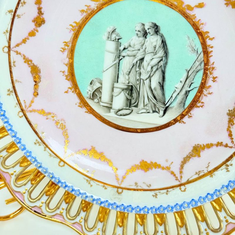 Старинная тарелка Meissen Период Марколини