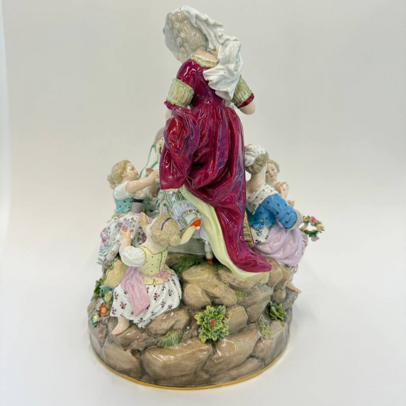 Скульптурная группа Уроки любви Meissen 1850 гг