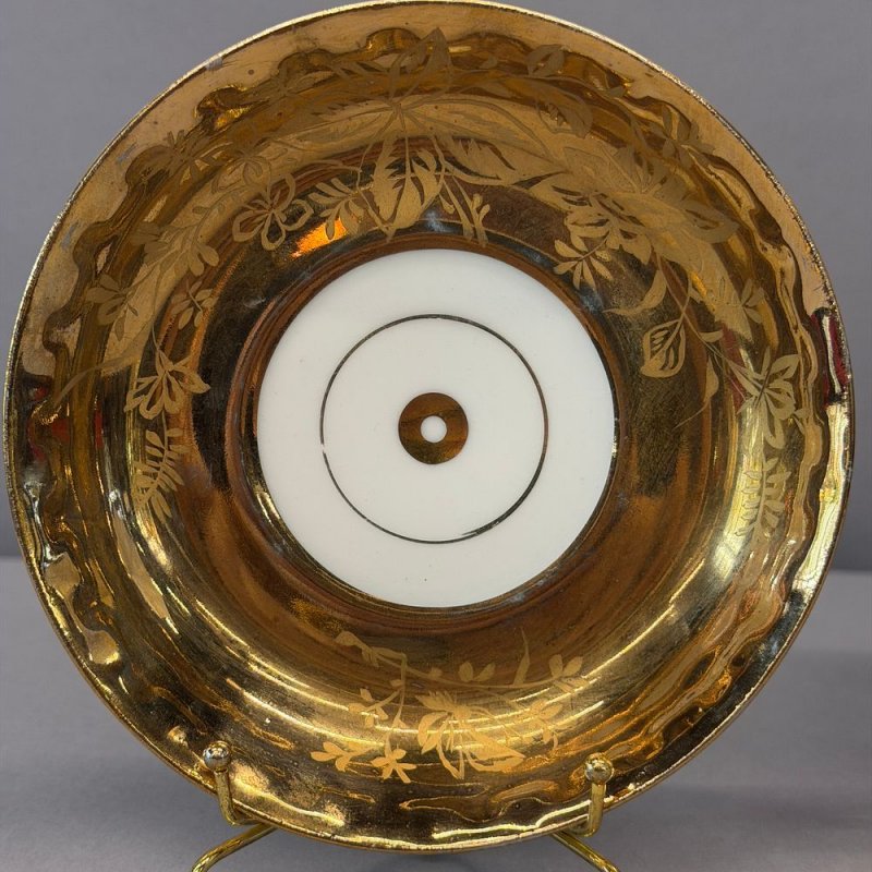 Редкая антикварная фарфоровая чайная пара «Самовар» 1890–1910 гг