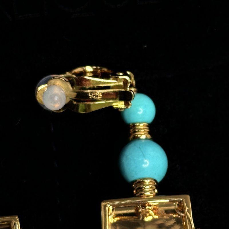 Серьги клипсы Lalique Arethuse техника золочения Gold Vermeil ручная работа Франция 2020-2025 г