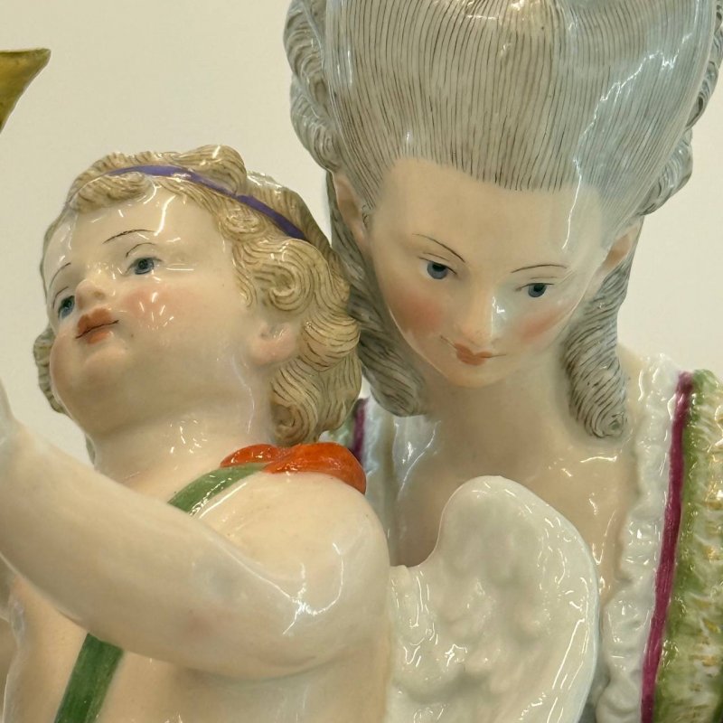 Скульптурная группа Уроки любви Meissen 1850 гг