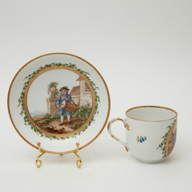 Чайная пара с рисунком период Марколини