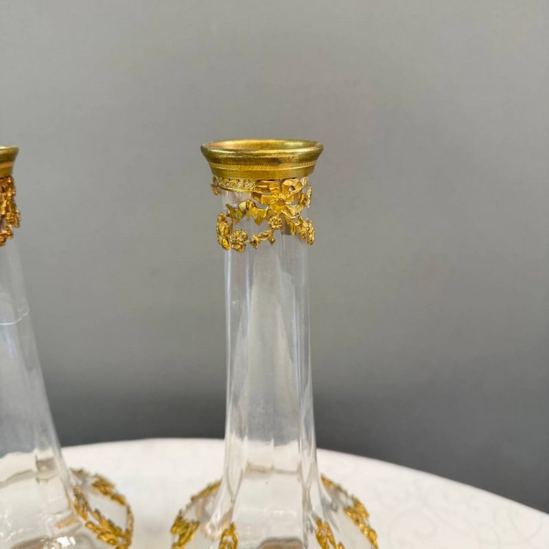 Парные вазы Baccarat середина 19в 