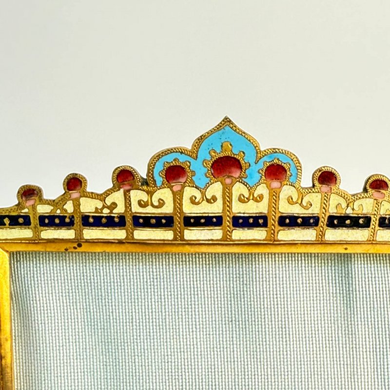 Рамка для фото в форме лиры  с эмалями Франция