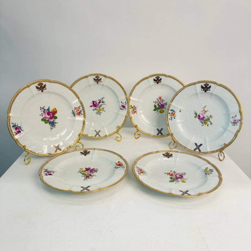 Набор из 6 тарелок из Андреевского сервиза