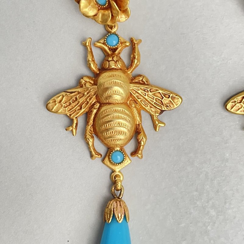 Серьги-капли Askew London с голубками 1990-2000гг Англия