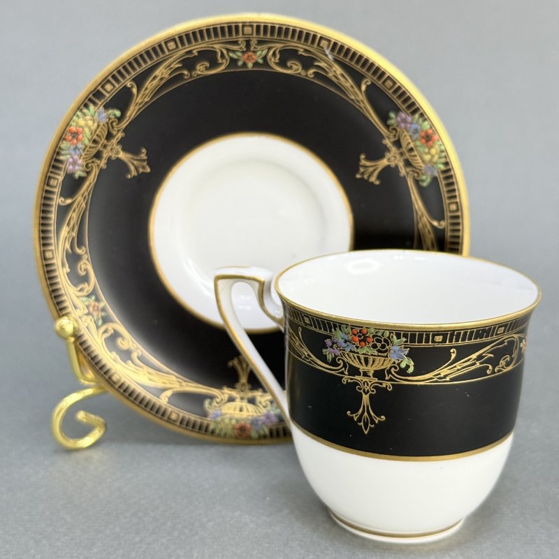 Чашка с блюдцем для кофе в стиле Артдеко Роял Вустер - Marshall Field &Co Англия-США 1920 гг. (д)