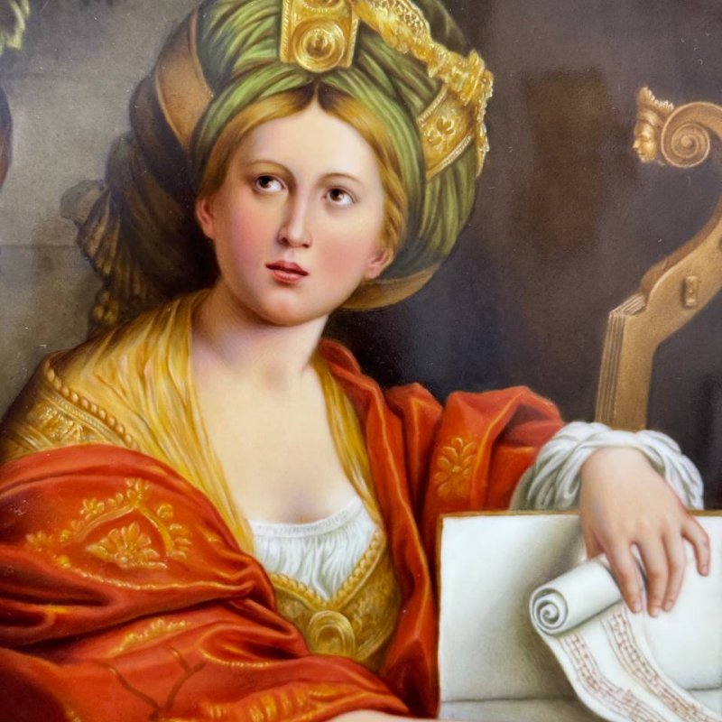 Большой живописный пласт с портретом Кумская Сивилла